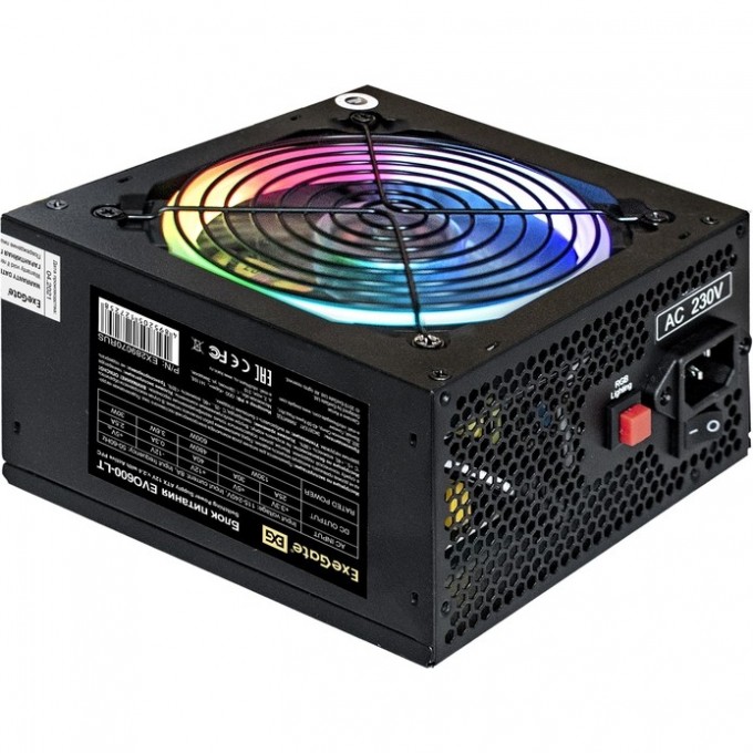Блок питания 600W EXEGATE EVO600-LT EX289070RUS-PC Блок питания 600W EXEGATE EVO600-LT EX289070RUS-PC