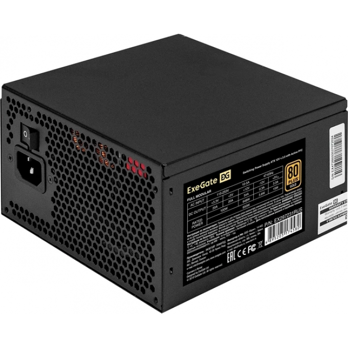 Блок питания 750W EXEGATE 80 PLUS® GOLD 750VSP FС EX297232RUS Блок питания 750W EXEGATE 80 PLUS® GOLD 750VSP FС EX297232RUS