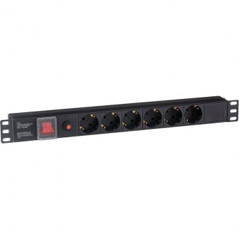 Блок розеток EXEGATE SERVERPRO PDU-19H605 AL-6S-C14-SW-O Блок розеток EXEGATE SERVERPRO PDU-19H605 AL-6S-C14-SW-O