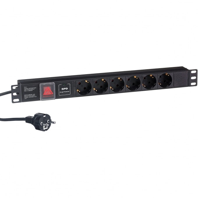 Блок розеток EXEGATE SERVERPRO PDU-19H608 AL-6S-EU2CU-SW-SPD1 EX280833RUS Блок розеток EXEGATE SERVERPRO PDU-19H608 AL-6S-EU2CU-SW-SPD1 EX280833RUS