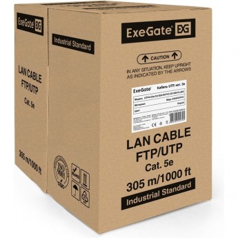 Кабель EXEGATE UTP4-C5E-CU-S24-IN-PVC-GY-305-FLUKE UTP Кабель EXEGATE UTP4-C5E-CU-S24-IN-PVC-GY-305-FLUKE UTP