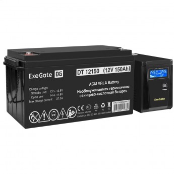 Комплект EXEGATE ИБП EX295986RUS + батарея 150Aч EX282990RUS 1шт Комплект EXEGATE ИБП EX295986RUS + батарея 150Aч EX282990RUS 1шт