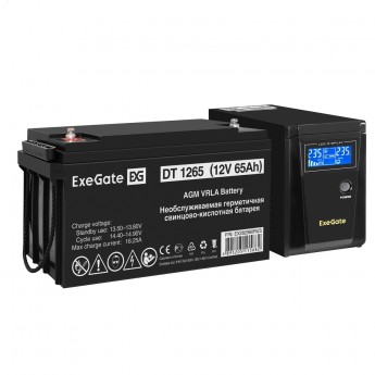 Комплект EXEGATE ИБП EX295986RUS + батарея 65Aч EX282980RUS 1шт Комплект EXEGATE ИБП EX295986RUS + батарея 65Aч EX282980RUS 1шт