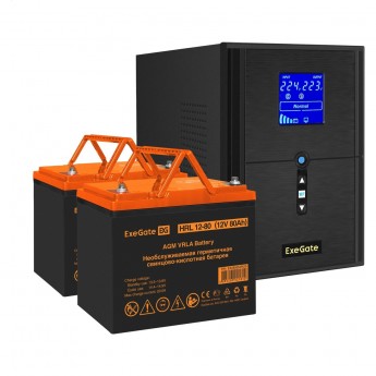 Комплект EXEGATE ИБП EX295989RUS + батарея 80Aч EX285654RUS 2шт Комплект EXEGATE ИБП EX295989RUS + батарея 80Aч EX285654RUS 2шт