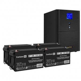 Комплект EXEGATE ИБП EX295990RUS + батарея 65Aч EX282980RUS 4шт Комплект EXEGATE ИБП EX295990RUS + батарея 65Aч EX282980RUS 4шт