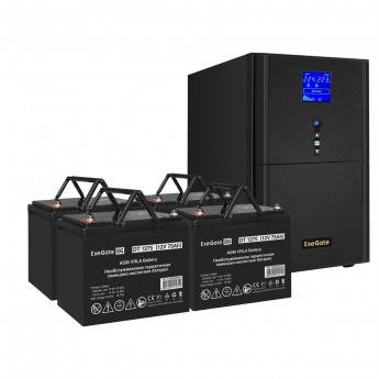 Комплект EXEGATE ИБП EX295990RUS + батарея 75Aч EX282983RUS 4шт Комплект EXEGATE ИБП EX295990RUS + батарея 75Aч EX282983RUS 4шт