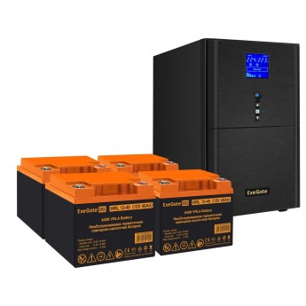 Комплект EXEGATE ИБП EX295991RUS + батарея 45Aч EX285666RUS 4шт Комплект EXEGATE ИБП EX295991RUS + батарея 45Aч EX285666RUS 4шт