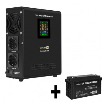 Комплект EXEGATE ИБП EX295995RUS + батарея 120Aч EX282988RUS 1шт Комплект EXEGATE ИБП EX295995RUS + батарея 120Aч EX282988RUS 1шт