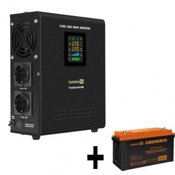 Комплект EXEGATE ИБП EX295995RUS + батарея 120Aч EX285657RUS 1шт Комплект EXEGATE ИБП EX295995RUS + батарея 120Aч EX285657RUS 1шт