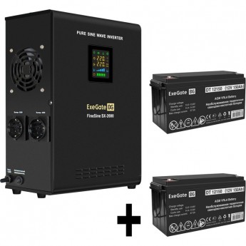 Комплект EXEGATE ИБП EX296001RUS + батарея 150Aч EX282990RUS 2шт
