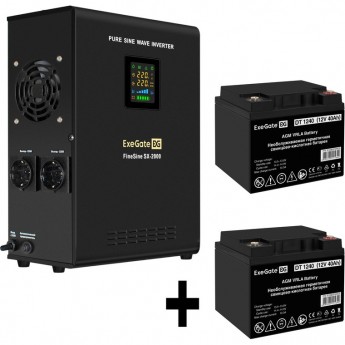 Комплект EXEGATE ИБП EX296001RUS + батарея 40Aч EX282976RUS 2шт Комплект EXEGATE ИБП EX296001RUS + батарея 40Aч EX282976RUS 2шт