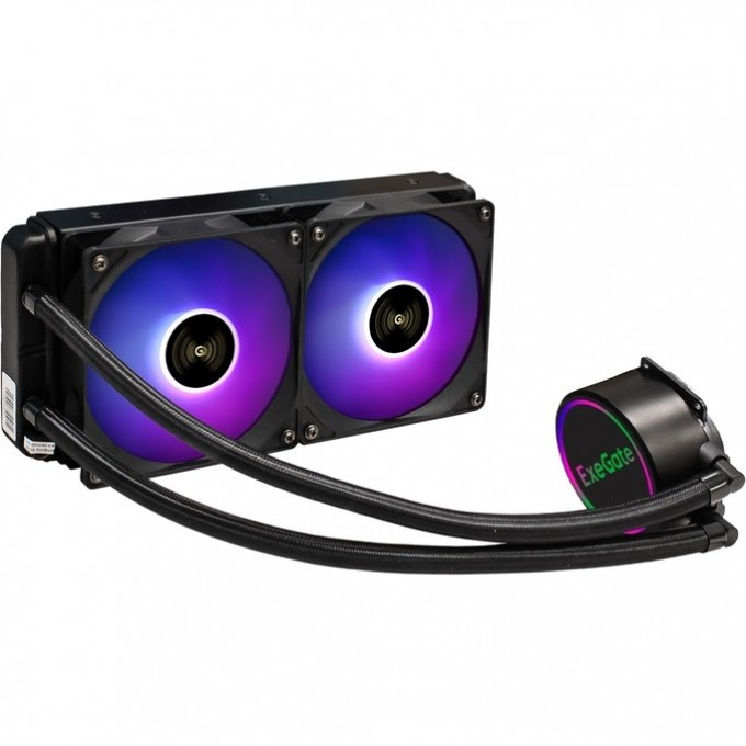 Комплект водяного охлаждения EXEGATE BLACKWATER-240V2.PWM.RGB EX294513RUS Комплект водяного охлаждения EXEGATE BLACKWATER-240V2.PWM.RGB EX294513RUS