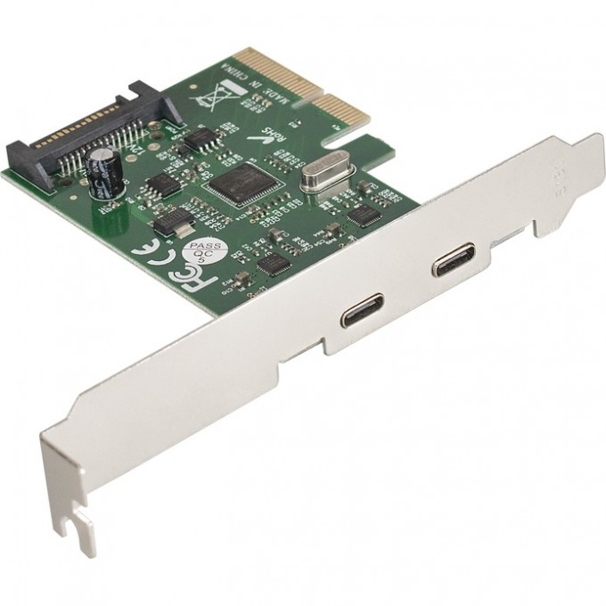 Контроллер EXEGATE EXE-313 (PCI-Ex4, 2xUSB 3.1 Type-C ext., разъем доп. питания) EX283715RUS Контроллер EXEGATE EXE-313 (PCI-Ex4, 2xUSB 3.1 Type-C ext., разъем доп. питания) EX283715RUS