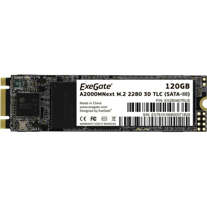 SSD накопитель EXEGATE NEXT A2000TS120 EX280467RUS SSD накопитель EXEGATE NEXT A2000TS120 EX280467RUS