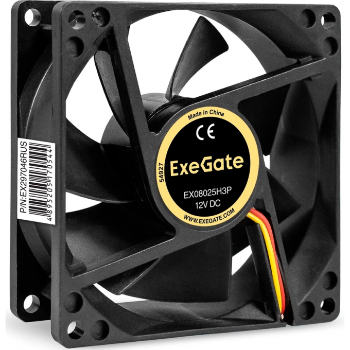 Вентилятор 12В DC EXEGATE EX08025H3P EX297046RUS Вентилятор 12В DC EXEGATE EX08025H3P EX297046RUS
