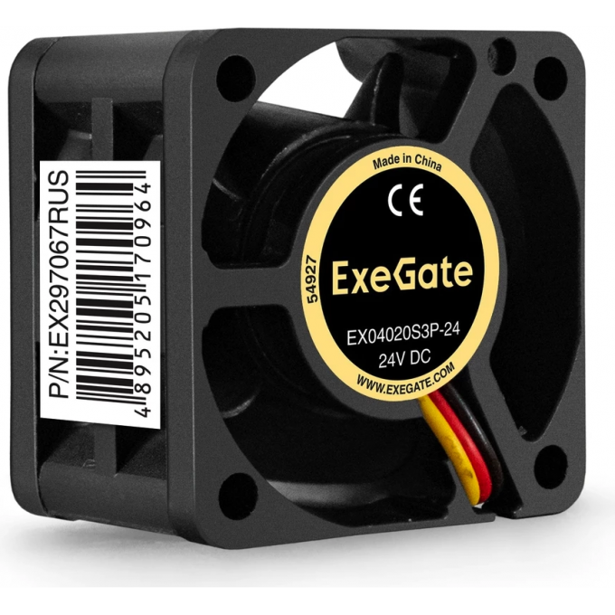 Вентилятор 24В DC EXEGATE EX04020S3P-24 EX297067RUS Вентилятор 24В DC EXEGATE EX04020S3P-24 EX297067RUS